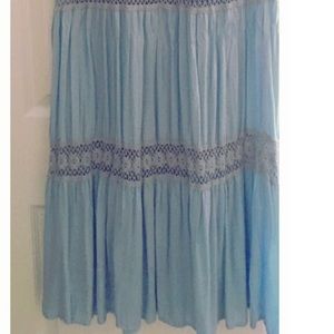 Powder blue maxi skirt